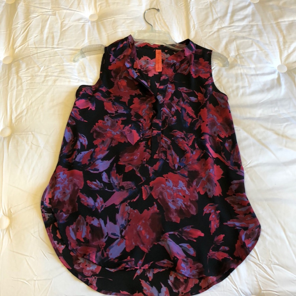 Floral print polyester tank